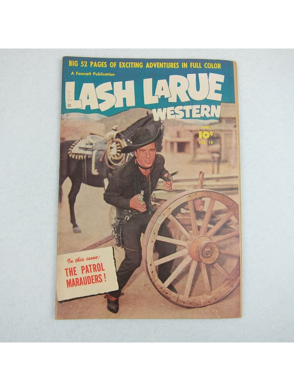 Vintage 1951 Lash Larue Comic Book #15 April Cowboy Western Fawcett RARE